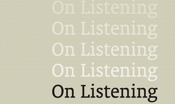 Image of book cover 'On Listening'