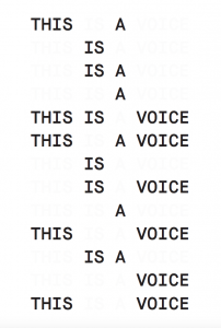 "This is a voice" poster