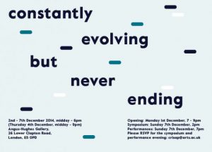 Poster: "Constantly evolving but never ending"