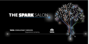 Poster - "The Spark Salon" with logos and text