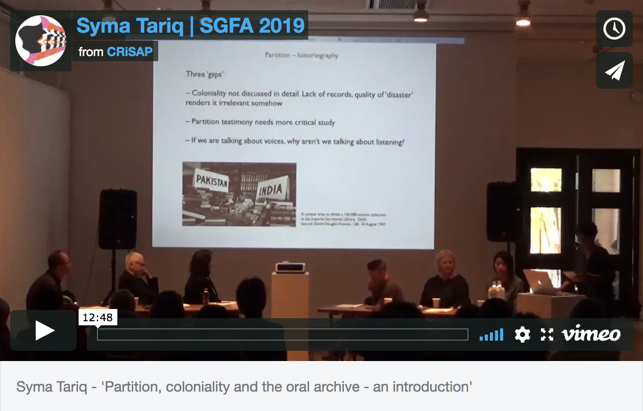 Video title 'Syma Tariq' image of conference