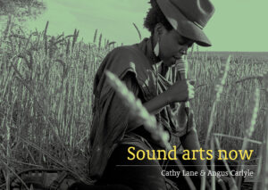 Book cover for Sound arts now by Cathy Lane and Angus Carlyle with image of artist Elsa M’bala, performance in the field