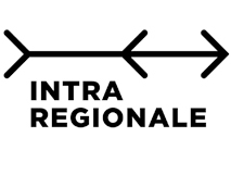 logo black text on white 'intra regionale' with an arrow